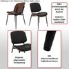 2er-Set Esszimmerstuhl HWC-O44, Küchenstuhl Stuhl, Bugholz Kunstleder Öko-Tex FSC® ~ Walnuss-Optik, weiß Bild 2