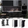 Küchenunterschrank Fame-Line Schwarz gestreift 40 cm ohne Arbeitsplatte Vicco Bild 2