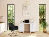 Vente-unique - ELEANA Office chair SamtStoff Schwarz - B 61,5 cm x H 89 cm79,5 cm x L 59 cm Bild 3