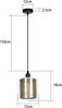 ZMH Vintage Pendelleuchte esstisch Hängelampe - 1 Flammig E14 Max. 40W Hängeleuchte Retro Pendellampe aus Glas Metall Schwarz Gold Industrial Esstischlampe Küche Schlafzimmer Wohnzimmer Esszimmer Bild 4