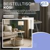 Coemo Beistelltisch Kosi mit Canvas Korb und 2 Ebenen in Weiß Bild 2
