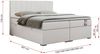 Boxspringbett, Matratze und Topper, zwei Bettkästen - LOPE - 180x200cm - Weiß Kunstleder - H4 Bild 5