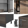 Singleküche R-Line Edelgrau/Anthrazit 160 cm , AP Marmor Vicco Bild 5