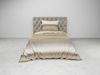 Heckett & Lane Flanell Bettwäsche 155x220 Abbe Sepia Natural Zickzack Streifen beige Bild 3