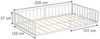 Bodenbett aus Metall Minno Weiß 205 x 125 cm ohne Matratze Vitalispa Bild 2