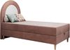 Kinderbett NEST, Boxspringbetten für Kinderzimmer, Jugendbett, Einzelbett mit Matratze 90 x 180 cm - Rosa Velvet - Topper T25 Bild 4