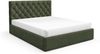 MEBLINI Polsterbett 160x200 mit Lattenrost ohne Matratze – BALEARO – Grün Samt – Doppelbett mit Bettkasten - Stauraumbett - Kopfteil Bett mit Stauraum Bild 2