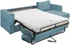 Vente-unique - LORETO Sofa SamtStoff Blau - B 223 cm152 cm x H 90 cm x L 298 cm Bild 4