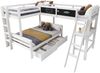 Polsterbett 180×200 cm aus Baumwoll-Stoff mit LED-Beleuchtung und USB-Typ-C-Anschluss, beige Bild 5