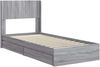 vidaXL Bettgestell mit Stauraum und Kopfteil Grau Sonoma 100 x 200 cm 3414412 Bild 4