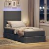 vidaXL Bett mit Stauraum und LED Dunkelgrau 90 x 200 cm Polyester 3372328 Bild 5