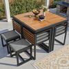 HAUSS SPOLE Gartenlounge-Set für 6 Personen,Gartengarnitur mit Sicherheitsglas-Tischplatte,grau Bild 2