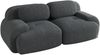 Modulares Ecksofa 75cm×208cm×103cm aus Cordstoff in Grau – rahmenlos, mit geschwungenen Armlehnen und rutschfester Unterseite Bild 4
