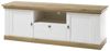 Landhaus TV-Lowboard LINARES-61 in Pinie weiß / Wotan Eiche Nb, mit Kabeldurchlass - B/H/T ca. : 183/64/52 cm Bild 3