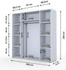 Compleo Drehtürenschrank Kleiderschrank mit Aufsatz, Hochschrank, Spiegelschrank STELLS Bild 2