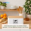 Relaxdays Brotkasten mit Bambusdeckel Retro-Design Bild 3