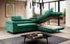 Designer Sofa Costa mit Schlaf - und Klappfunktion Grün Rechts Bild 5