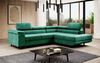 Designer Sofa Costa mit Schlaf - und Klappfunktion Grün Rechts Bild 2