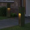 vidaXL Solar LED Wegeleuchte 2 pcs Olive Grün Kalt gewalzter Stahl 879719 Bild 3