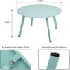 Runder Metall Beistelltisch Garten Sofatisch Ø 70cm Höhe 40cm Grün Bild 3
