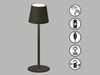 meineWunschleuchte Akku-Tischlampe, 2er Set, kabellos & dimmbar, Metall schwarz, Ø 12 x H 38 cm Bild 5