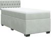 vidaXL Boxspringbett mit Matratze Hellgrau 80x200 cm Samt 3286168 Bild 2