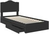 vidaXL Aufbewahrungsbett Verstellbar Schwarz 70 x 190 cm Holzwerkstoff 3413556 Bild 5
