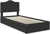 vidaXL Aufbewahrungsbett Verstellbar Schwarz 70 x 190 cm Holzwerkstoff 3413556 Bild 4