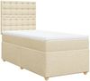 vidaXL Boxspringbett mit Matratze Creme 90x190 cm Stoff 3293454 Bild 3