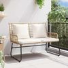 vidaXL Gartenbank Braun und Creme Poly-Rattan 42010354 Bild 3