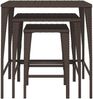 vidaXL Garten-Satztische 3 Stk. Braun Poly Rattan 3324830 Bild 3