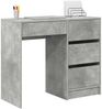 vidaXL Schreibtisch Beton Grau 90 x 37,5 x 75 cm Holzwerkstoff 869493 Bild 3