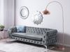 3-Sitzer Sofa Samtstoff grau SOTRA Bild 3