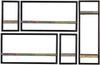 Wandregal Riverboat 25 x 25 x 75 cm Altholz und Metall Bild 3