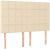 vidaXL Boxspringbett mit Matratze Stoff Creme 140x200 cm, Härtegrad: H2 [3137162] Bild 5