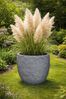 Pflanzgefäß The Rock Pflanzkasten Blumenkasten 36x32 cm Steinoptik Grau Bild 2
