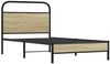 vidaXL Bettgestell ohne Matratze 100x190 cm Sonoma-Eiche Holzwerkstoff 4100404 Bild 3
