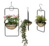 DanDiBo Blumenampel Innen Metall Wand Hängepflanzen 96083 3er Set mit Topf Silber Pflanzenhänger Blumenhänger Topfhänger Blumen Blumentopfhänger Hängetopf Bild 3