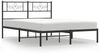 vidaXL Bettgestell mit Kopfteil, Metall, Schwarz, 140x190 cm Bild 2