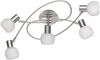 LED Deckenstrahler 5-flammig Silber Chrom & Glas Alabaster, Breite 64,4cm Bild 2