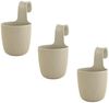 Engelland Blumentopf Blumentopf zum Hängen (Vorteils-Set, 3 St, Fassungsvermögen 2,3 Liter), UV-Beständig, Frostbeständig, Drainagesystem, ideal für Geländer/Zäune Bild 2