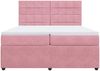 vidaXL Boxspringbett mit Matratze Rosa 200x200 cm Samt 3292435 Bild 4