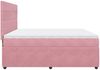 vidaXL Boxspringbett mit Matratze Rosa 200x200 cm Samt 3292435 Bild 5