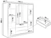 Vente-unique - LIRMADA Geschlossener und offener Kleiderschrank Holz, Platte BeigeWeiß - B 58 cm x H 200 cm x L 196 cm Bild 5