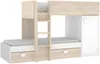 Vente-unique - RICARDO Bett Holz, Platte BeigeWeiß - B 111 cm x H 150 cm x L 255 cm Bild 5
