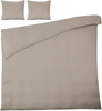 Bettwäsche-Set SUMNER Baumwollmusselin 220 x 240 cm Taupe Bild 4