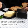 MiaMio Butterdose Butterdose Keramik mit Keramikdeckel Schwarz, Keramik, matte Glasur Bild 4
