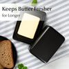 MiaMio Butterdose Butterdose Keramik mit Keramikdeckel Schwarz, Keramik, matte Glasur Bild 2