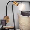 RGB LED Wandleuchte, Kugel, gold schwarz, Dimmer, EDDY Bild 3