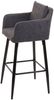 Barhocker HWC-H93, Barstuhl Tresenhocker, Fußablage Metall ~ Stoff/Textil dunkelgrau Bild 3